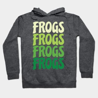 Repeating Frogs Text (Green) Hoodie